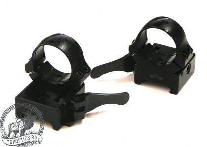 Быстросъемные раздельные кольца Apel на Weaver - 25,4 мм (низкие BH 13 мм) #365-60800
