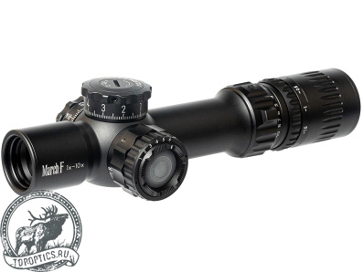 Оптический прицел March-F 1-10x24 Shorty DR-1 FFP+SFP 30мм, с кронштейном #D10SV24FDIML_P DR-1