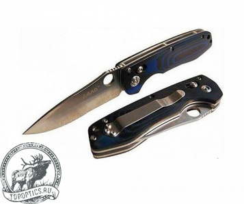 Нож Sanrenmu серии Tactical лезвие 81,5 мм рукоять микарта синяя #MC-962