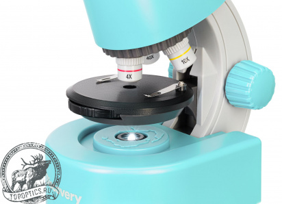 Микроскоп Discovery Micro Marine бирюзовый с книгой