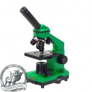 Микроскоп Микромед школьный Эврика 40х-400х в кейсе (лайм) #25447