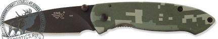 Нож Sanrenmu серии EDC, лезвие 68 мм чёрное, рукоять зелёная, крепление на ремень #F2-723