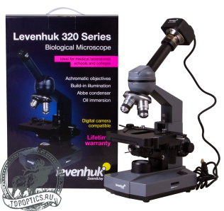 Микроскоп цифровой Levenhuk D320L PLUS, 3,1 Мпикс, монокулярный #73796
