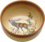Глубокая керамическая тарелка KOZAP для фруктов с охотничьей тематикой #7/9912