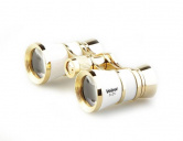 Бинокль театральный Veber Opera БГЦ 3x25 белый/золотой