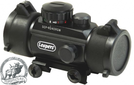 Коллиматорный прицел Leapers UTG 3.8" ITA Red/Green CQB Dot Sight with Integral Mount #SCP-RD40RGW-A