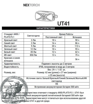 Фонарь Nextorch UT41 многофункциональный 20 люмен