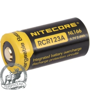 Аккумуляторная батарея Nitecore Li-on RCR123A/NL166 3.7V