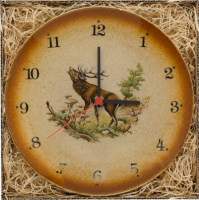 Настенные часы KOZAP 23cм с охотничьей тематикой #39/441