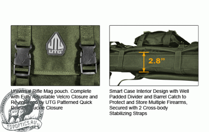 Тактический чехол-рюкзак Leapers UTG, 107 см, зеленый #PVC-RC42G-A