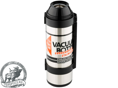 Термос для напитков THERMOS NCB-1200 Rocket Bottle 1.2L, стальной/чёрный #835667