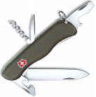 Нож Victorinox Outrider 111 мм (14 функций с фиксатором лезвия) зеленый #0.8513.4R