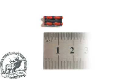 Мушка Nimar двойная оптоволоконная красная, Ø 1,5мм, резьба 2,6мм #600.0056.2.6