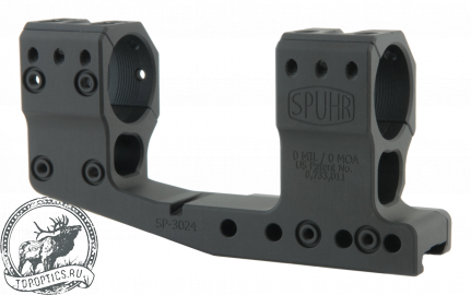 Тактический кронштейн SPUHR D30мм для установки на Picatinny H48мм с выносом без наклона #SP-3024