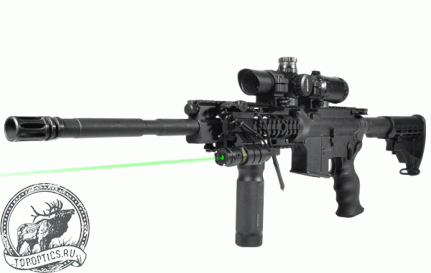 Лазерный целеуказатель Leapers UTG Compact Tactical Green Laser with Tactical Ring Weaver (зеленый лазер) #SCP-LS279