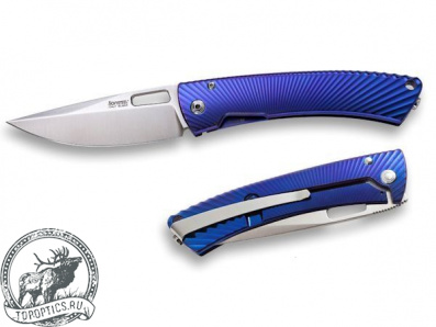 Нож LionSteel TiSpine (лезвие 85 мм, рукоять титан, синяя) #TS1 VS