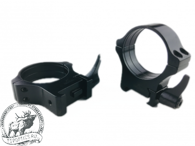 Быстросъемные кольца Rusan на Weaver 34мм, (рычаг) BH=12мм #050-34-12-R