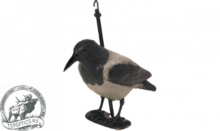 Чучело BirdLand ворона серая с лапами, на опоре #7341S