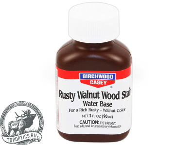 Birchwood Casey Rusty Walnut Wood Stain Морилка для дерева, цвет красный орех, водная основа, 90мл #BC-24323